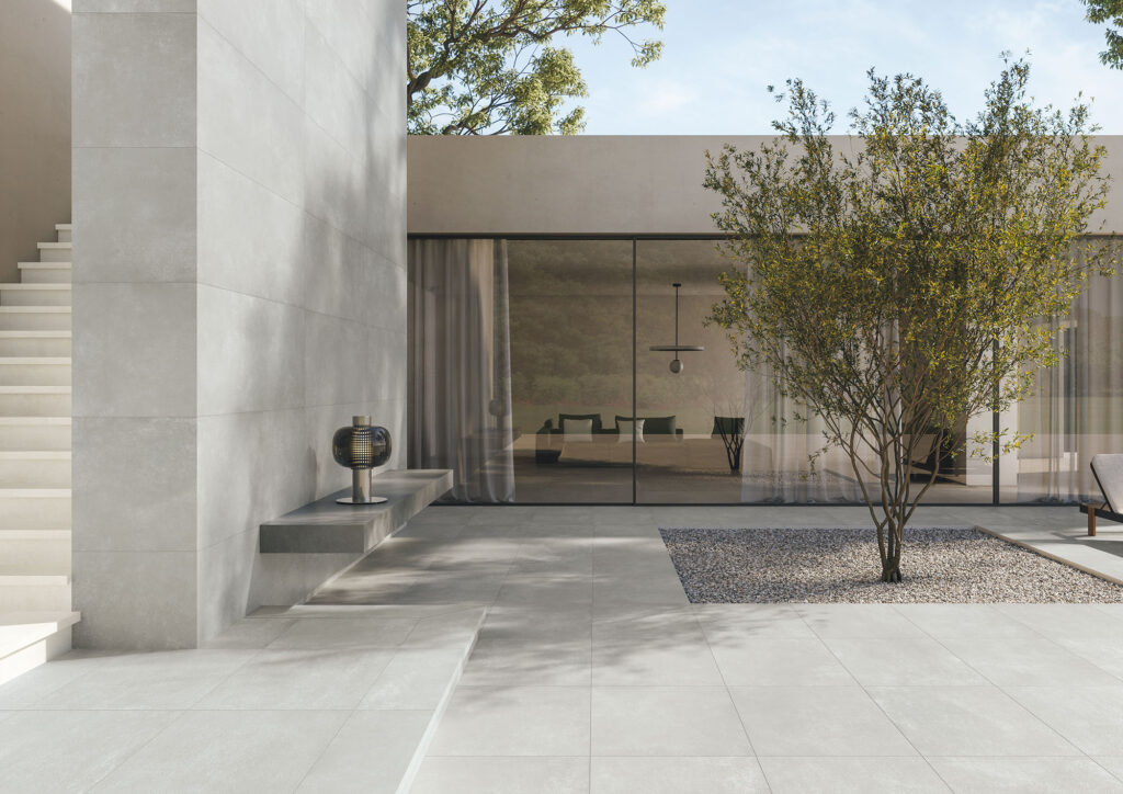 Say Hello to Level: Porcelain Tiles & Mosaics with a Concrete Look